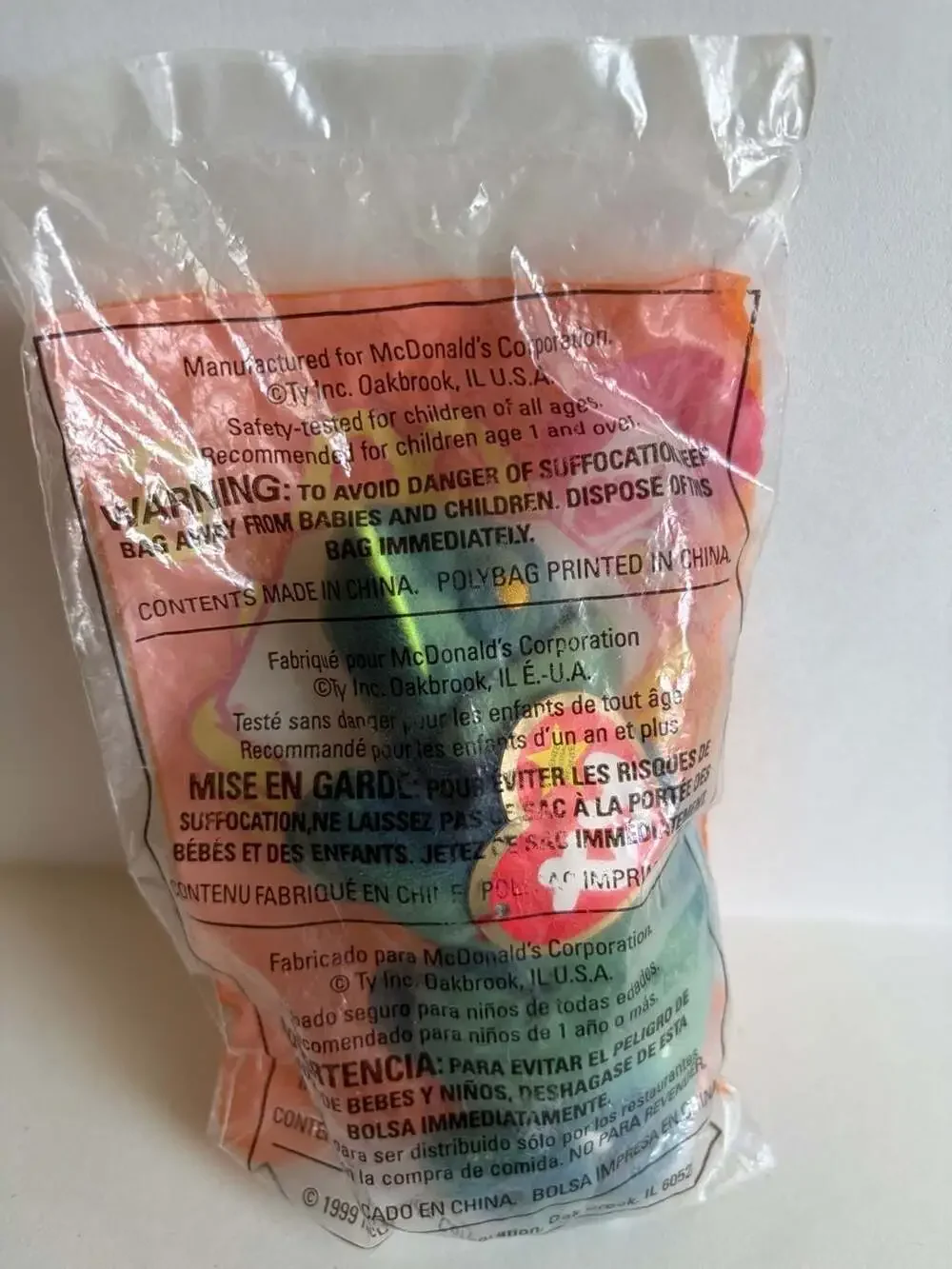 1999 McDonald's Teenie Beanie Baby #6 Iggy The Iguana Sealed